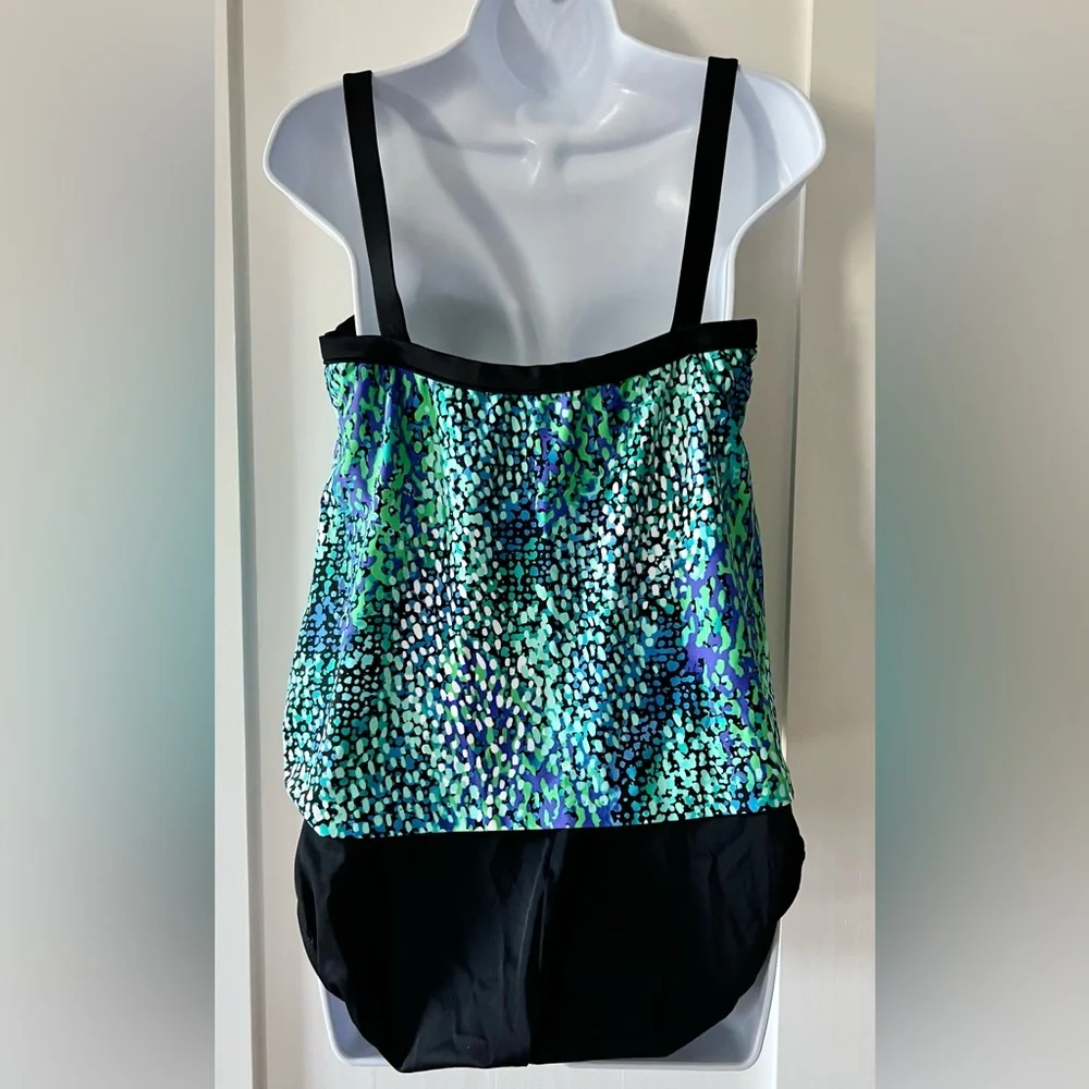 Maxine of Hollywood One Piece Tummy Control Straps Swimsuit Bathing Swim Suit 14